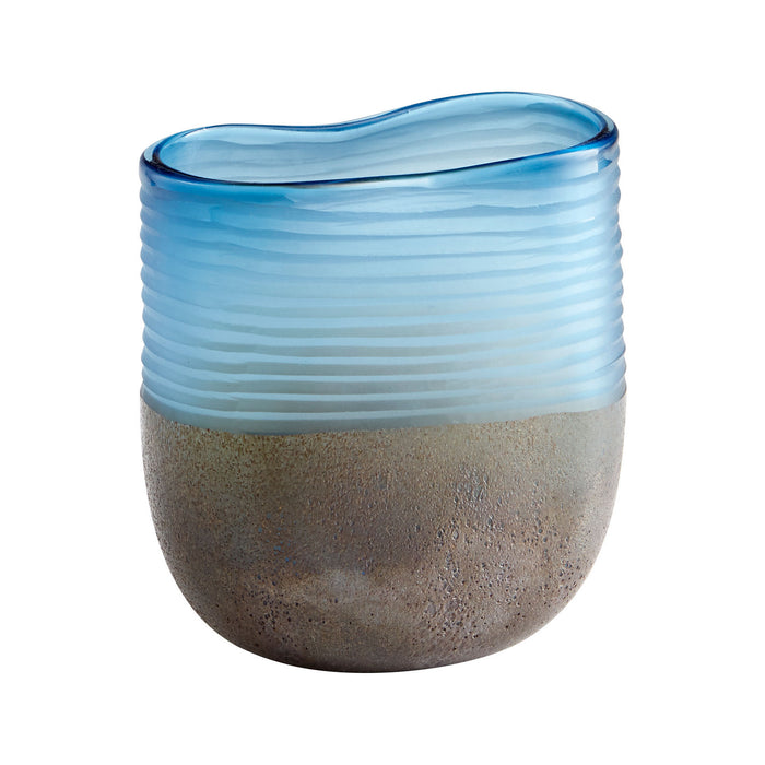 Cyan 10343 Vase, Blue And Iron Glaze