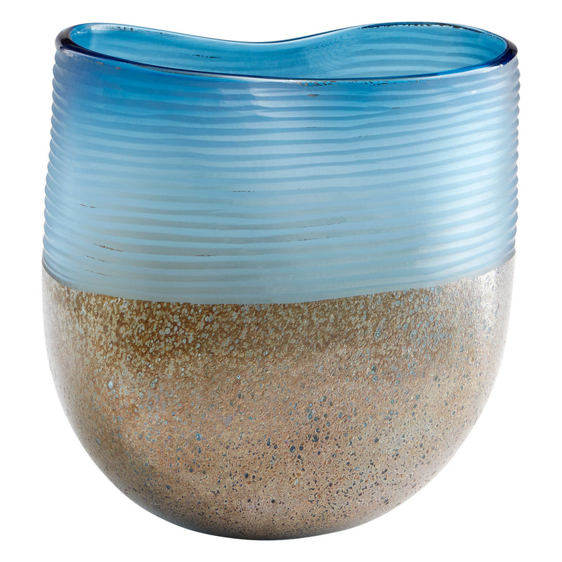 Cyan 10344 Vase, Blue And Iron Glaze