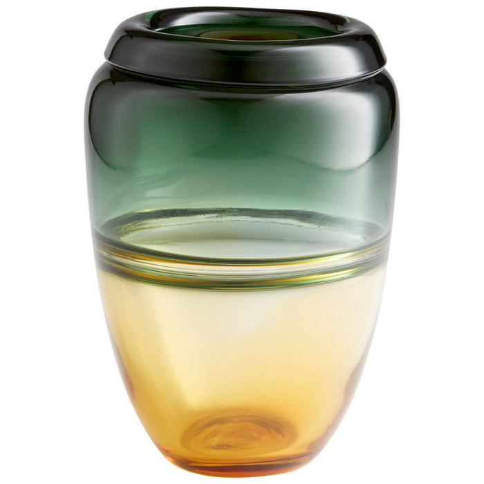 Cyan 10346 Vase, Amber And Green