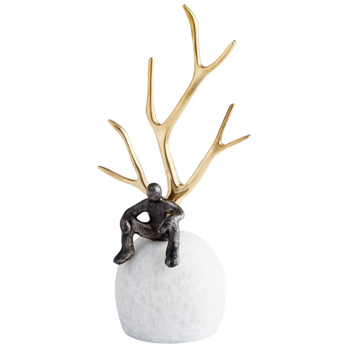 Cyan 10427 Sculpture, Bronze/Gold/White