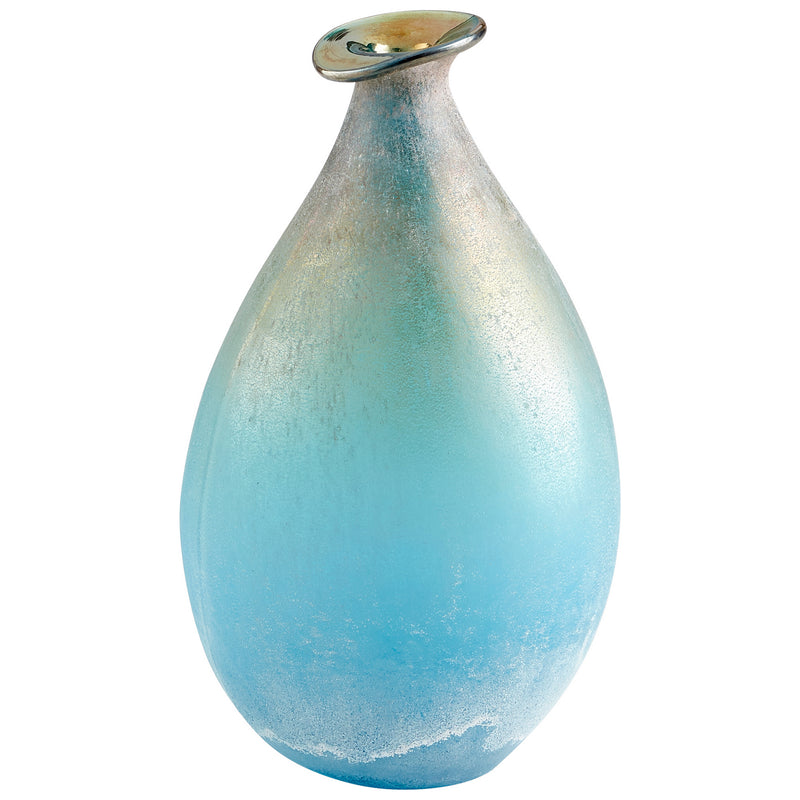 Cyan 10437 Vase, Turquoise And Scavo