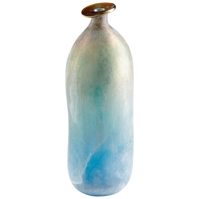 Cyan 10438 Vase, Turquoise And Scavo
