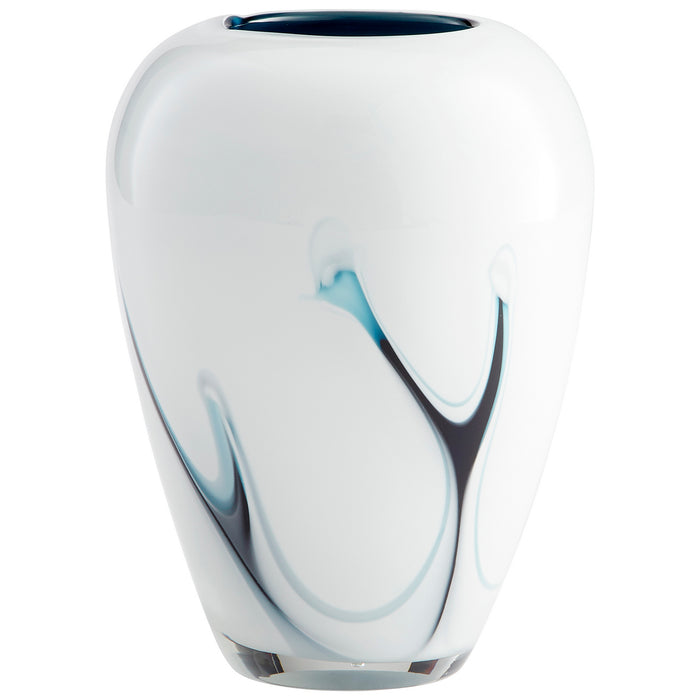 Cyan 10444 Vase, Blue And White