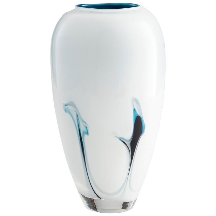 Cyan 10445 Vase, Blue And White