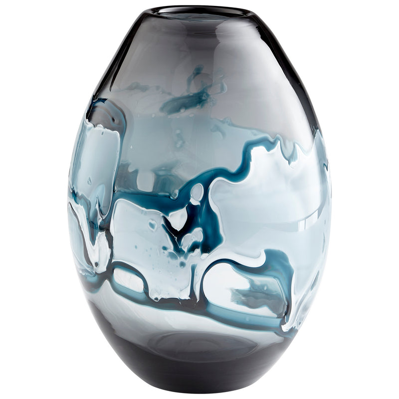 Cyan 10463 Vase, Blue And White
