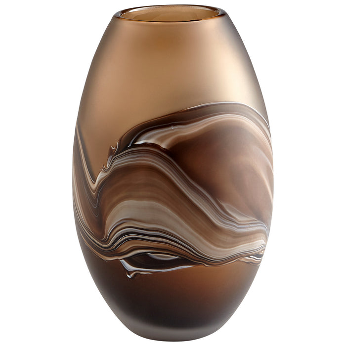 Cyan 10479 Vase, Amber Swirl