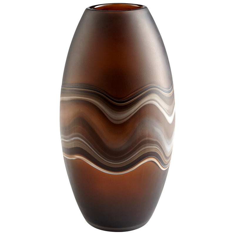 Cyan 10481 Vase, Amber Swirl