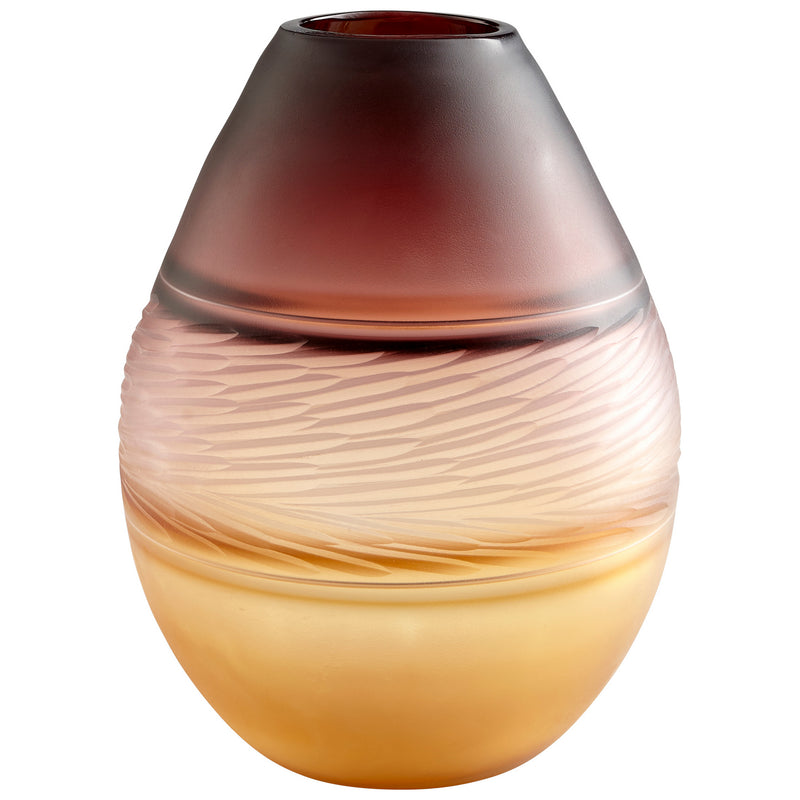 Cyan 10483 Vase, Plum And Amber