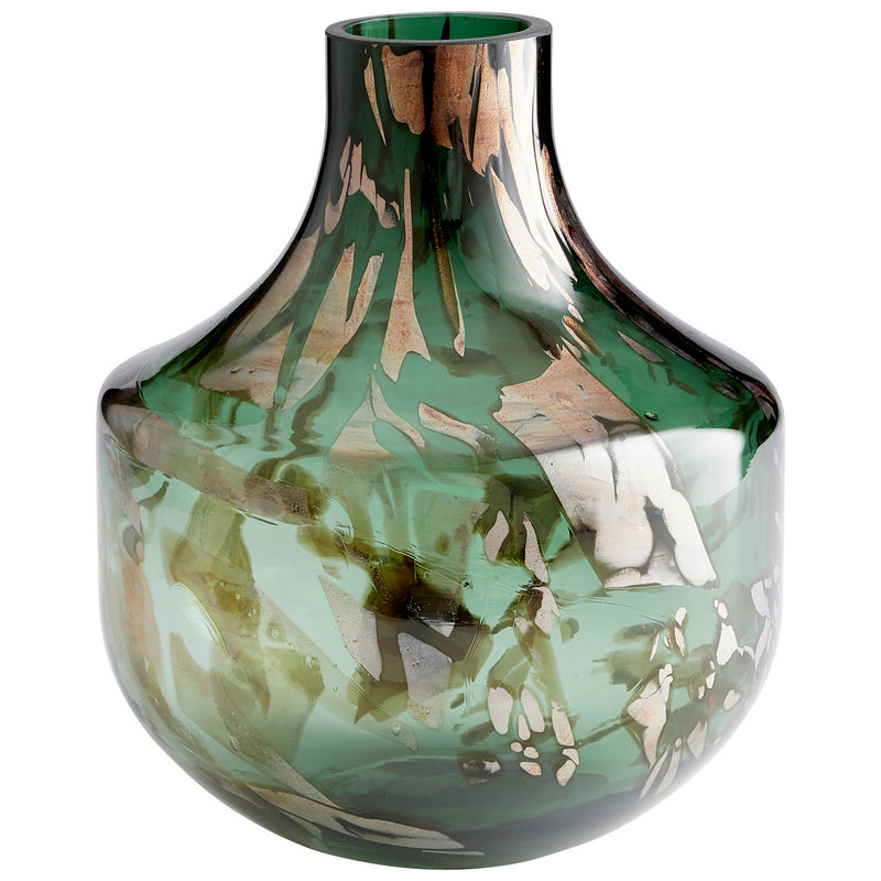 Cyan 10492 Vase, Green And Gold