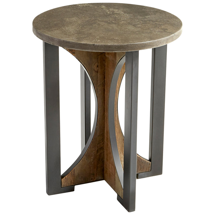 Cyan 10503 Side Table, Bronze And Dark Elm