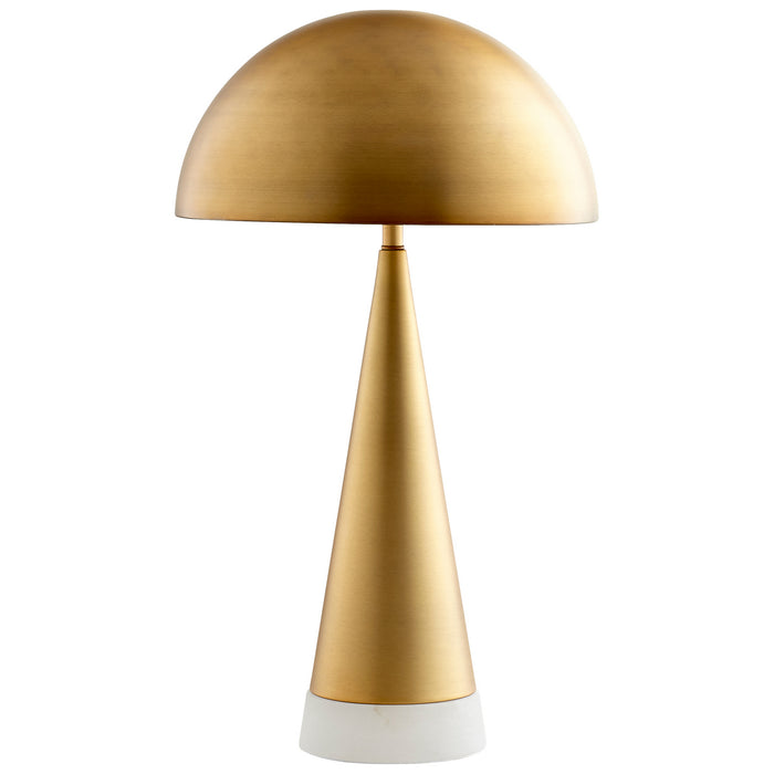 Cyan 10541 Two Light Table Lamp, Aged Brass