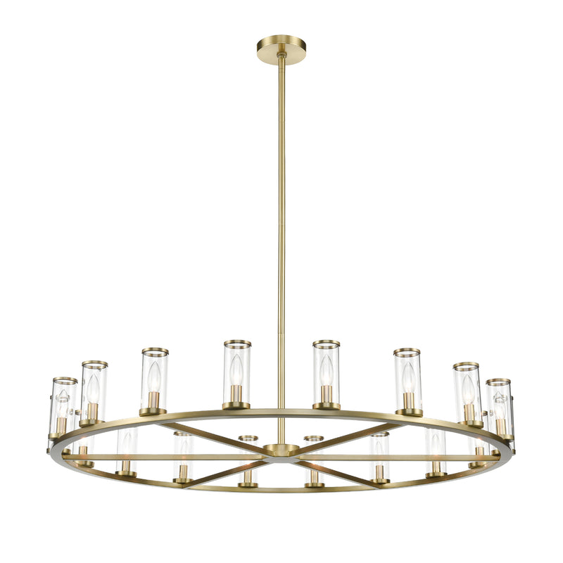 Alora CH309018NBCG 18 Light Chandelier, Clear Glass/Natural Brass