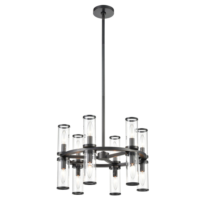 Alora CH309066UBCG 12 Light Chandelier, Clear Glass/Urban Bronze