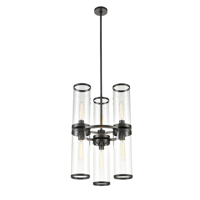 Alora CH311633UBCG Six Light Chandelier, Clear Glass/Urban Bronze