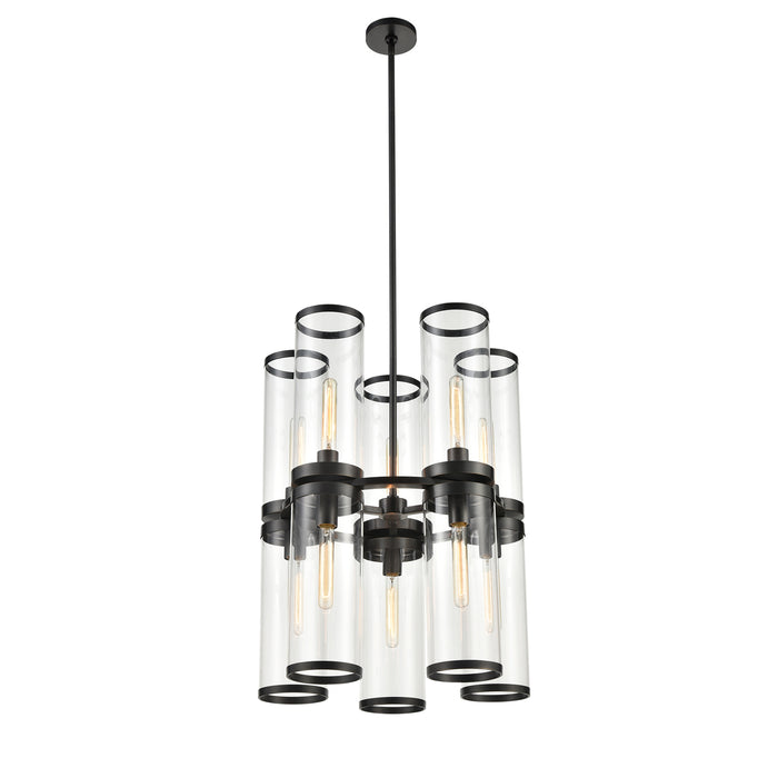 Alora CH311655UBCG Ten Light Chandelier, Clear Glass/Urban Bronze