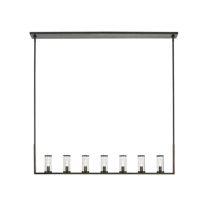 Alora LP309007UBCG Seven Light Island Pendant, Clear Glass/Urban Bronze
