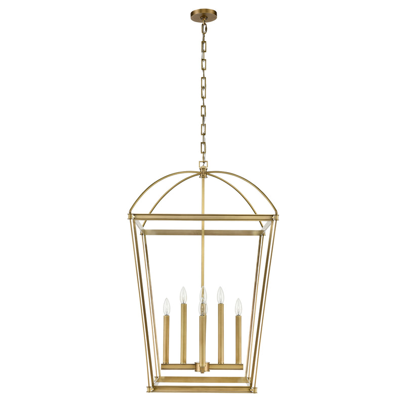 Alora PD312224VB Eight Light Foyer Pendant, Vintage Brass