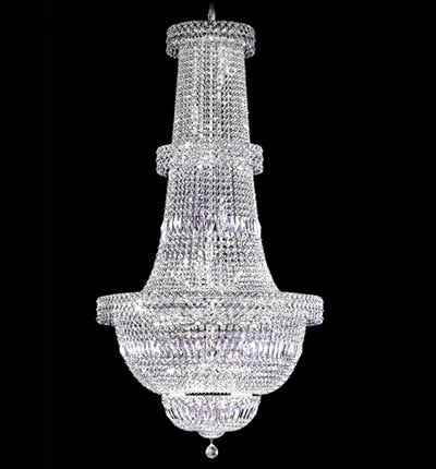 James R. Moder 92434S11 34 Light Chandelier, Silver