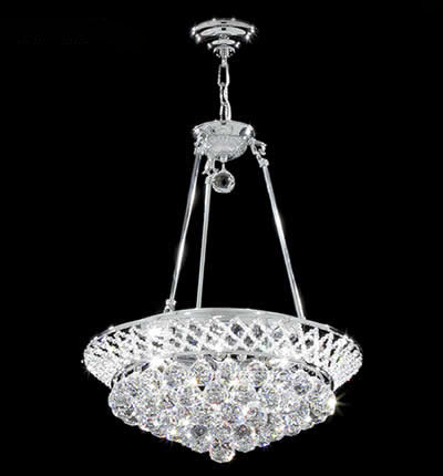 James R. Moder 94138S22 Six Light Chandelier, Silver
