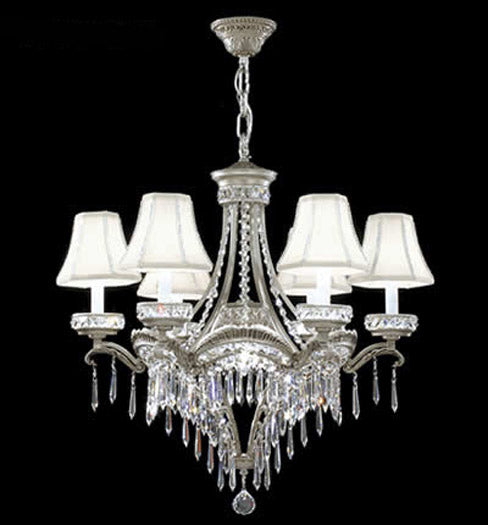James R. Moder 94346PW00-55 Six Light Chandelier, Pewter