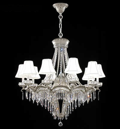 James R. Moder 94350PW00-55 12 Light Chandelier, Pewter