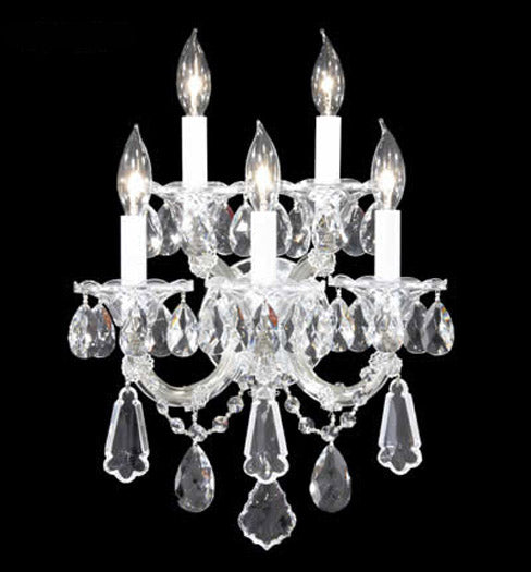 James R. Moder 94705S22 Five Light Wall Sconce, Silver