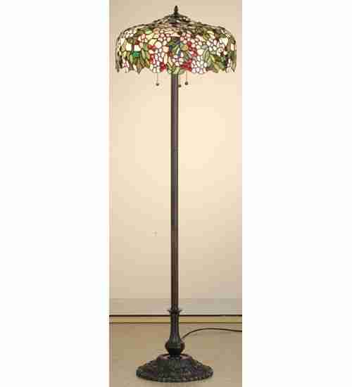 Meyda Tiffany 66466 Three Light Floor Lamp, Pewter