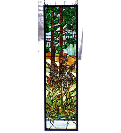 Meyda Tiffany 74037 Window, Green/Blue Lt Peach Amber Green