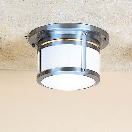 Arroyo BCM-10GW-P Two Light Flush Mount, Pewter