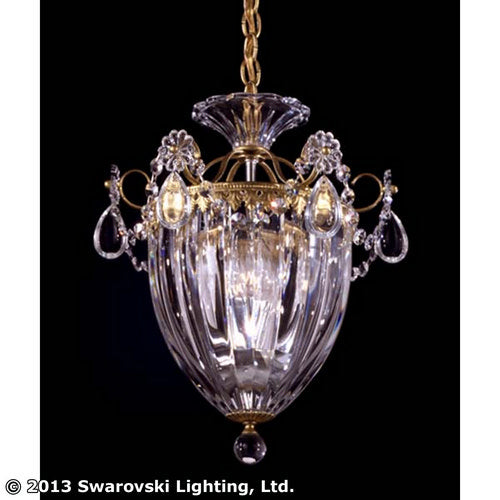 Schonbek 1243-22 Three Light Mini Pendant, Heirloom Gold