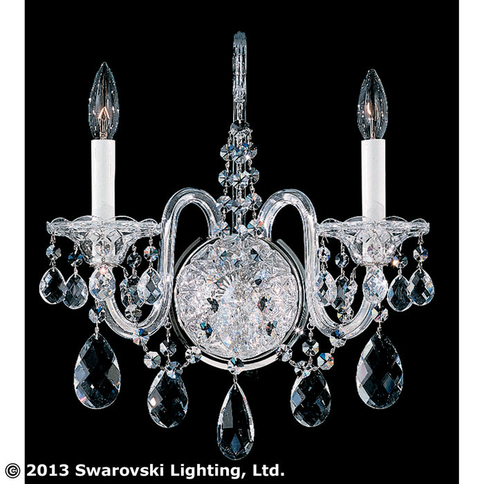 Schonbek 2991-40H Two Light Wall Sconce, Polished Silver