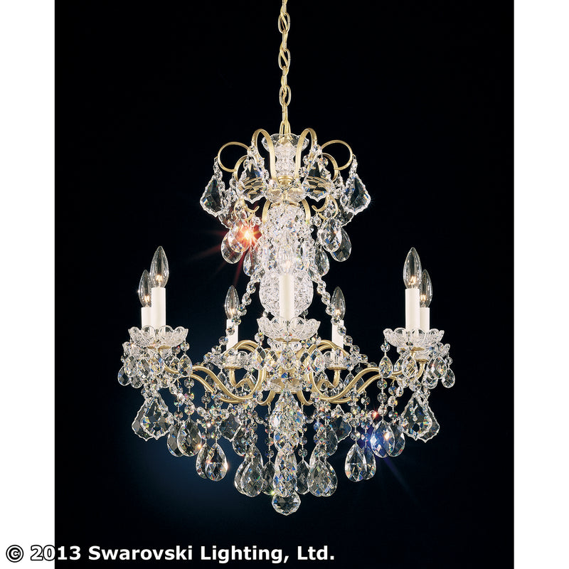 Schonbek 3656-26H Seven Light Chandelier, French Gold