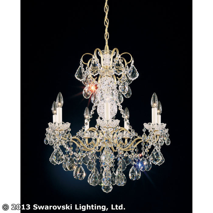 Schonbek 3656-26H Seven Light Chandelier, French Gold