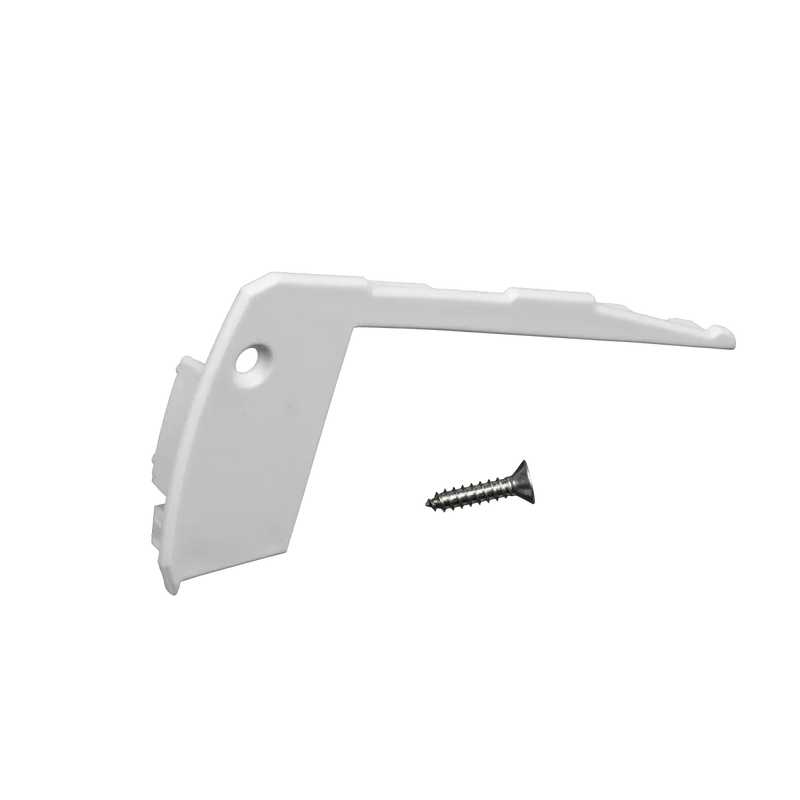 American Lighting PE-STEP-RIGHT Step Extrusion End Cap, White