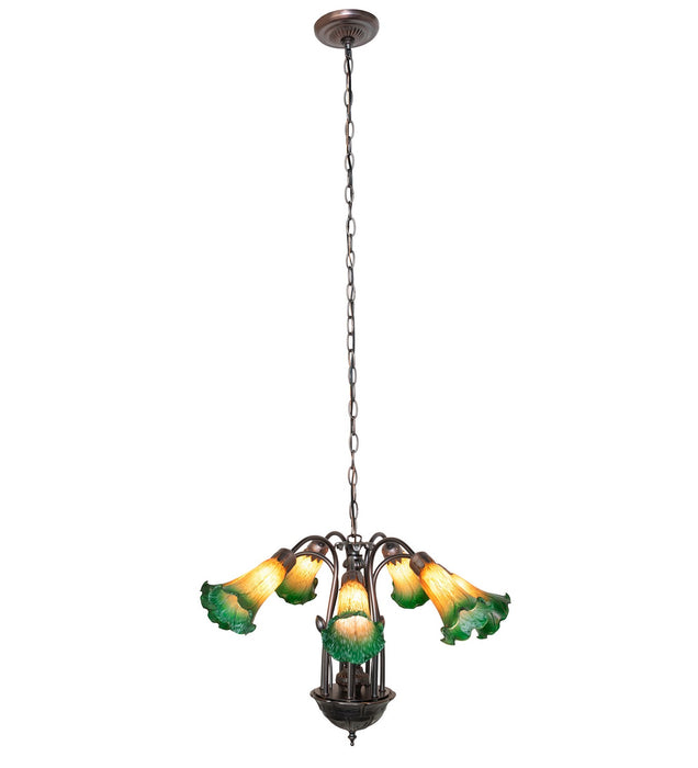 Meyda Tiffany 11584 Seven Light Chandelier, Mahogany Bronze