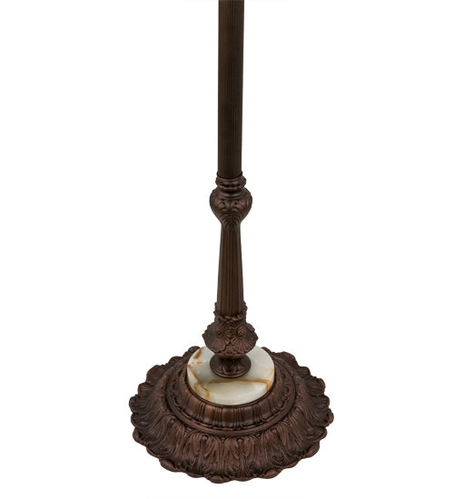 Meyda Tiffany 13349 One Light Bridge Arm Floor Base Hardware, Mahogany Bronze