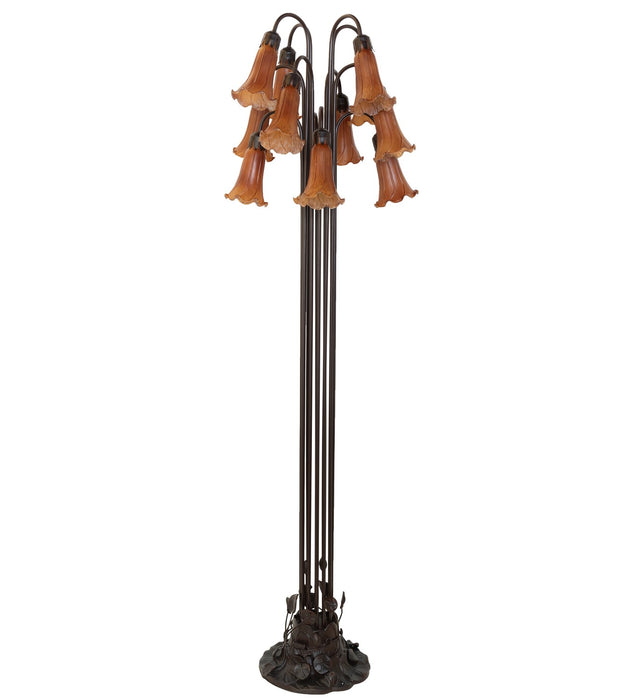 Meyda Tiffany 15874 12 Light Floor Lamp, Mahogany Bronze