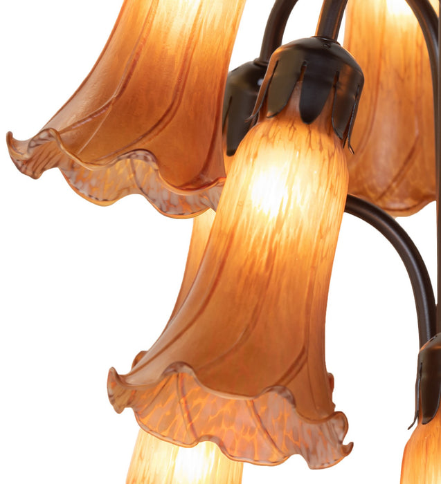 Meyda Tiffany 15874 12 Light Floor Lamp, Mahogany Bronze