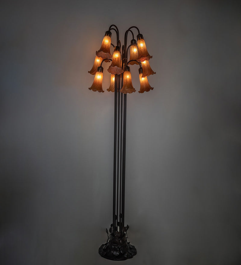 Meyda Tiffany 15874 12 Light Floor Lamp, Mahogany Bronze
