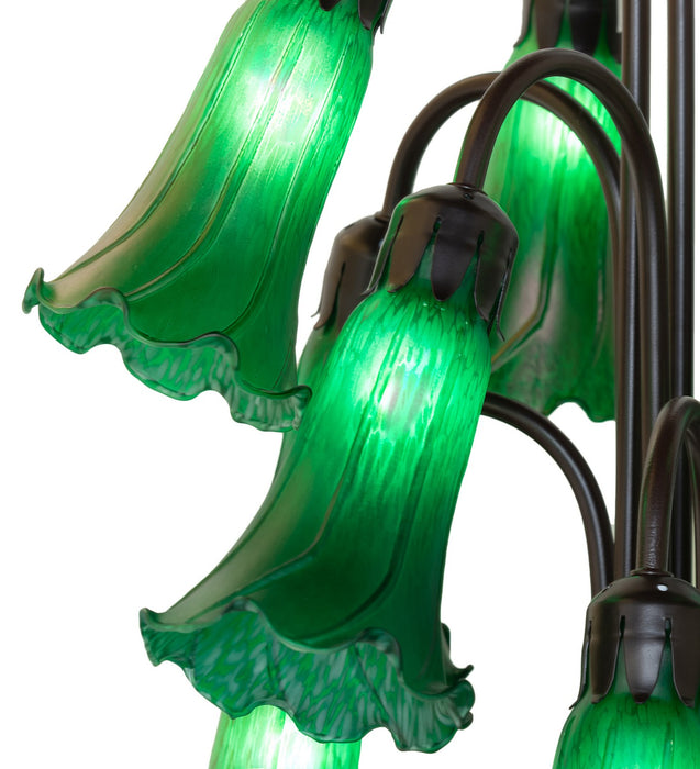 Meyda Tiffany 15881 12 Light Floor Lamp, Mahogany Bronze