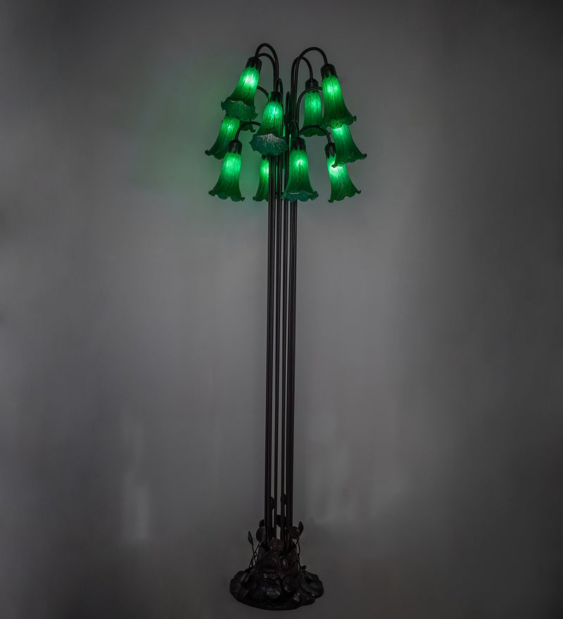 Meyda Tiffany 15881 12 Light Floor Lamp, Mahogany Bronze