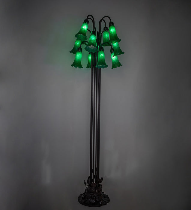 Meyda Tiffany 15881 12 Light Floor Lamp, Mahogany Bronze