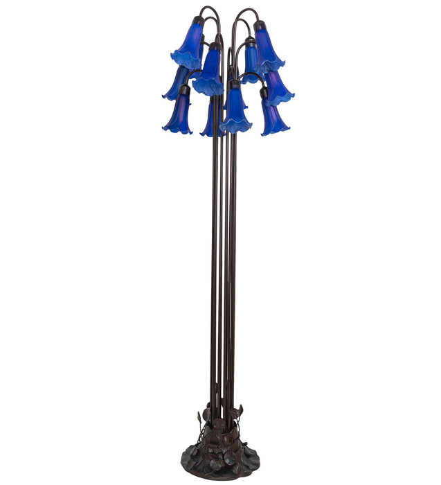 Meyda Tiffany 15895 12 Light Floor Lamp, Mahogany Bronze