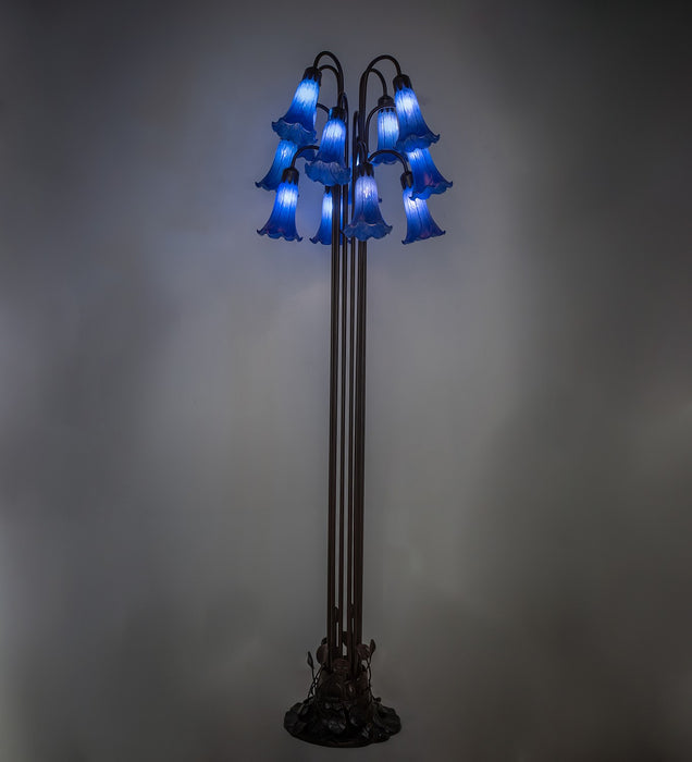 Meyda Tiffany 15895 12 Light Floor Lamp, Mahogany Bronze