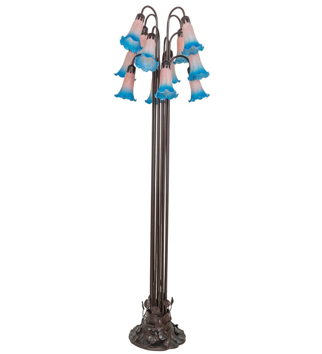 Meyda Tiffany 15954 12 Light Floor Lamp, Mahogany Bronze