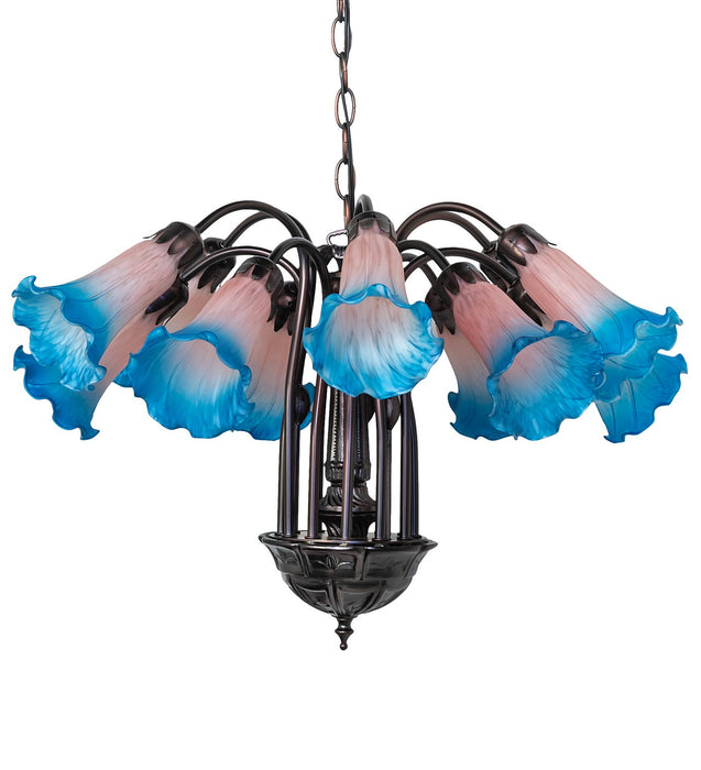 Meyda Tiffany 16095 12 Light Chandelier, Mahogany Bronze
