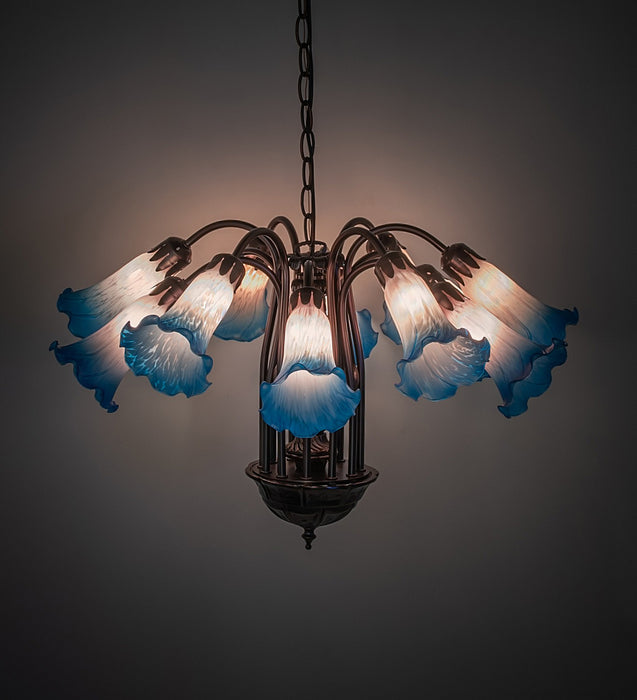 Meyda Tiffany 16095 12 Light Chandelier, Mahogany Bronze