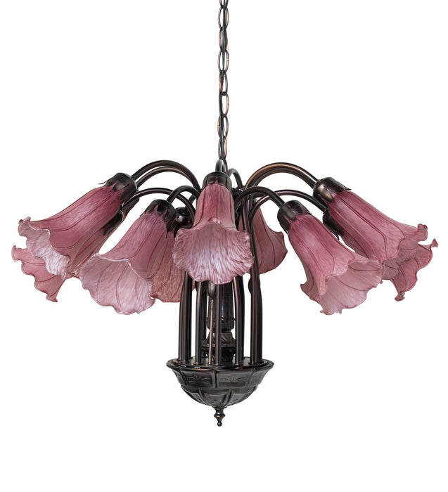 Meyda Tiffany 16115 12 Light Chandelier, Mahogany Bronze