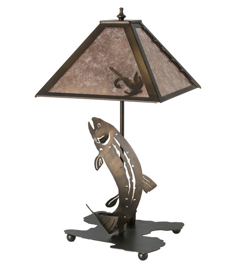 Meyda Tiffany 32531 Two Light Table Lamp, Antique Copper