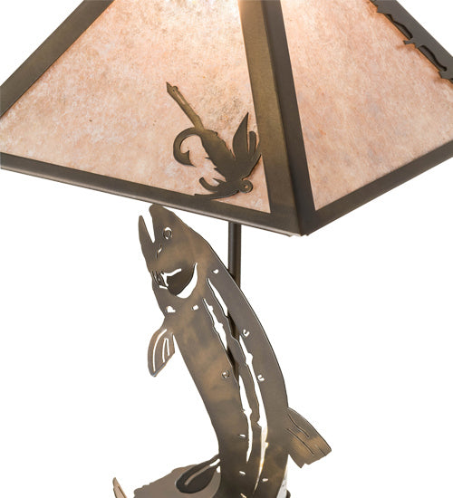 Meyda Tiffany 32531 Two Light Table Lamp, Antique Copper